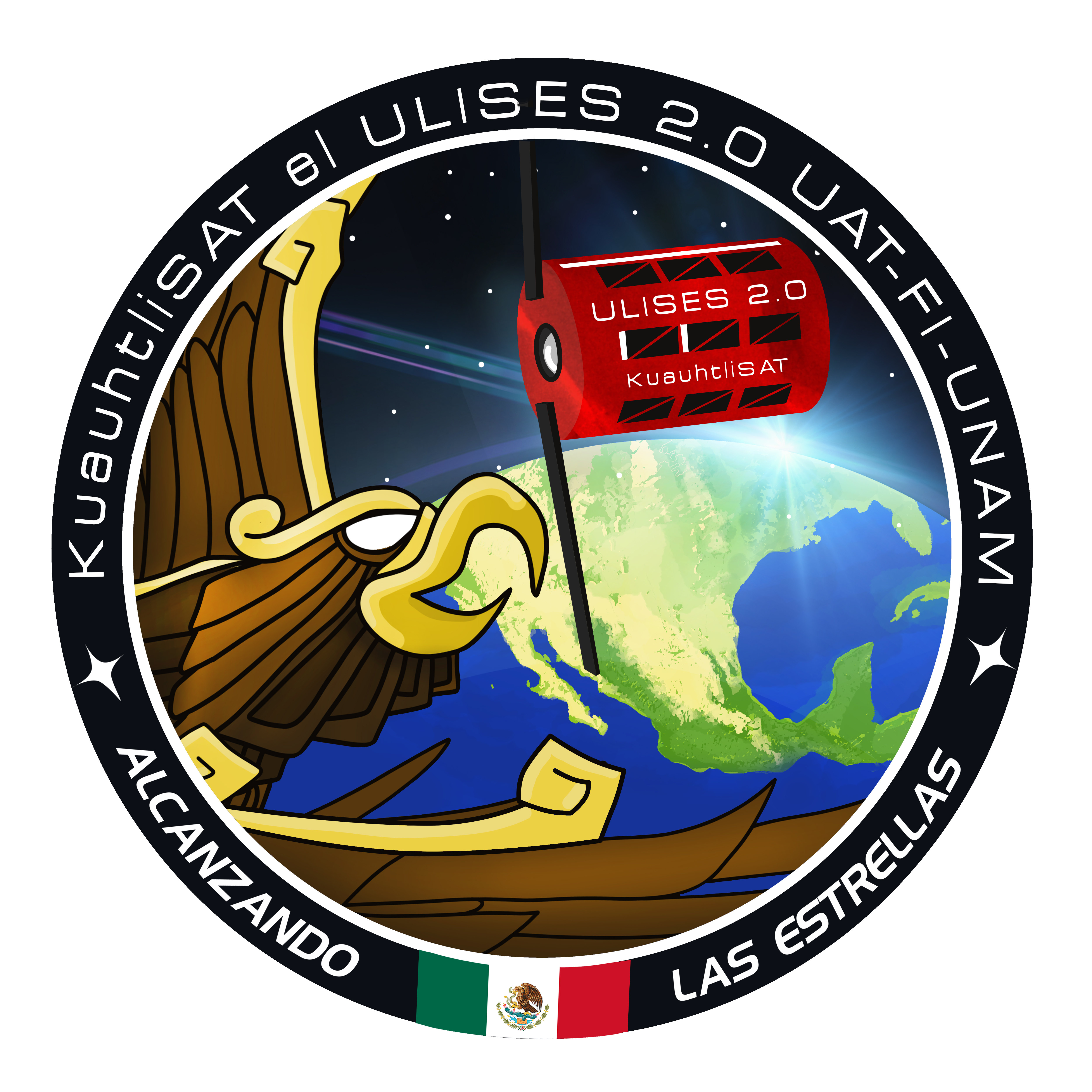 Logo proyecto KuauhtliSAT el Ulises 2.0