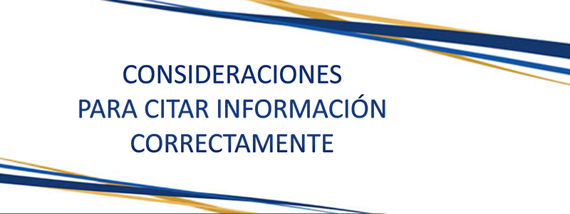 Consideraciones para citar información correctamente