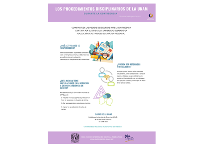 Procedimientos disciplinarios de la UNAM durante la contingencia