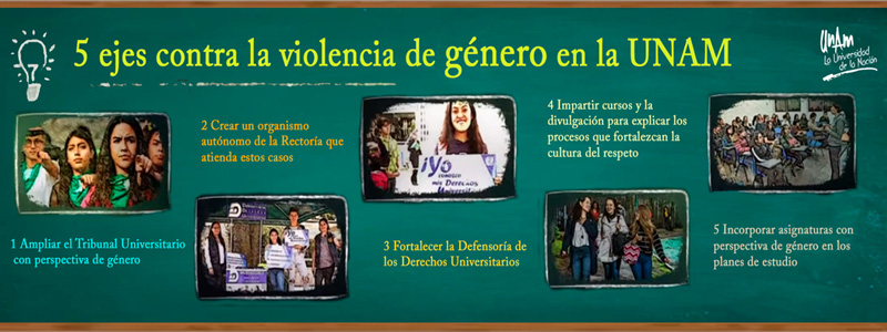 5 ejes contra la violencia de género en la UNAM